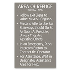 Area of Refuge Instructions Signs