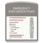 Building Evacuation Map Signs